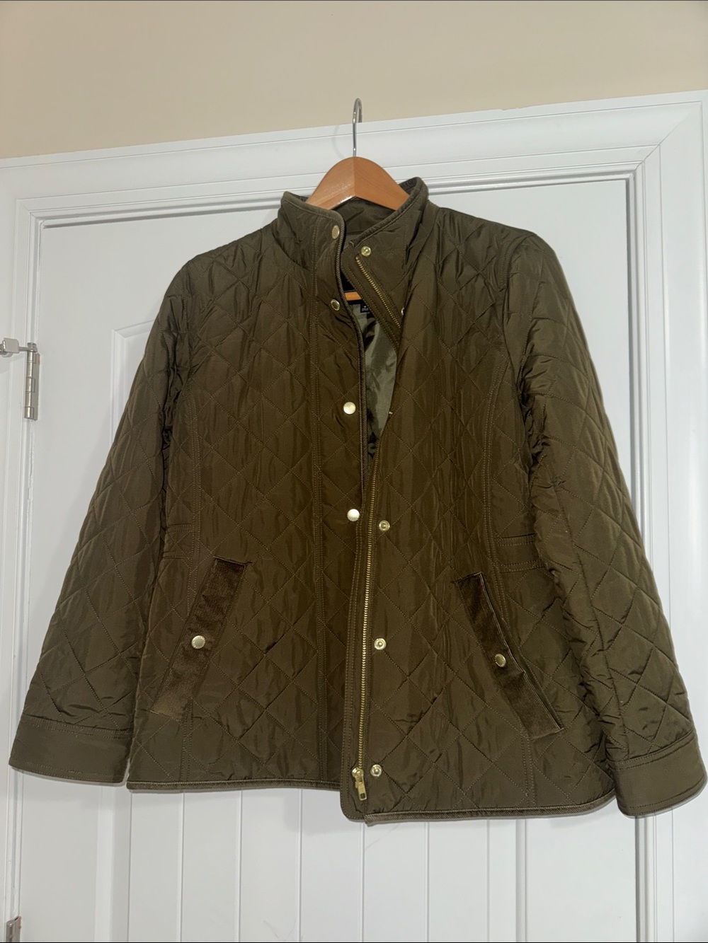 Talbots Olive Quilted Puffer Jacket